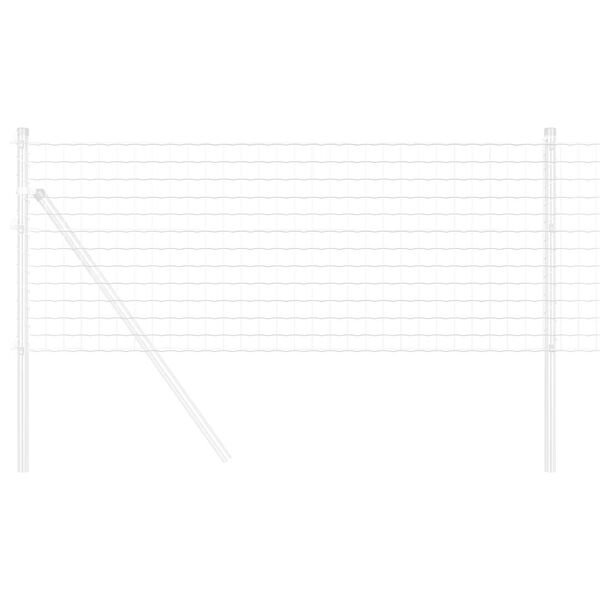 vidaXL Eurogärdsel Silver 0.4 x 10 m Varmförzinkat järn