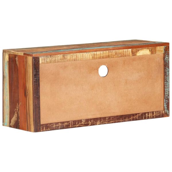 vidaXL Tv-b&auml;nk 2 st 88x30x40 cm massivt &aring;tervunnet tr&auml;