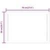 vidaXL Badrumsspegel LED 70x50 cm