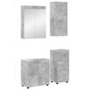 vidaXL Badrumsm&ouml;belset TULUM 4 pcs Betonggr&aring; 60 x 34 x 63 cm
