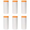 vidaXL Dammark med klistertejp 6 st Transparent 210 x 2000 cm HDPE