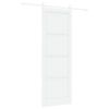 vidaXL Skjutd&ouml;rr 83 x 232 cm Massiv furu Vit