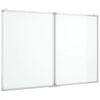 vidaXL Magnetisk whiteboard hopf&auml;llbar 120x100x1,7 cm aluminium