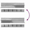 vidaXL V&auml;ggmonterad Kl&auml;dh&auml;ngare med hylla Gr&aring; Sonoma 90 x 15 x 36 cm