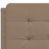vidaXL Bed Frame without Mattress "Zadar" Cappuccino 140x190 cm Faux Leather