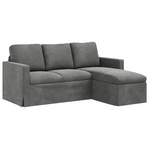 vidaXL Soffa M&ouml;rkgr&aring; 178 x 134 x 80 cm Sammet