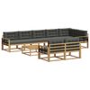 vidaXL Utomhussoffset 9 st Vit och antracit Polyester