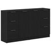 vidaXL Sideboard Svart Ek 120 x 30 x 70 cm Konstruerat tr&auml;