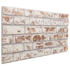 vidaXL V&auml;ggpaneler 10 pcs R&ouml;d och Vit 100 x 50 cm EPS Skum