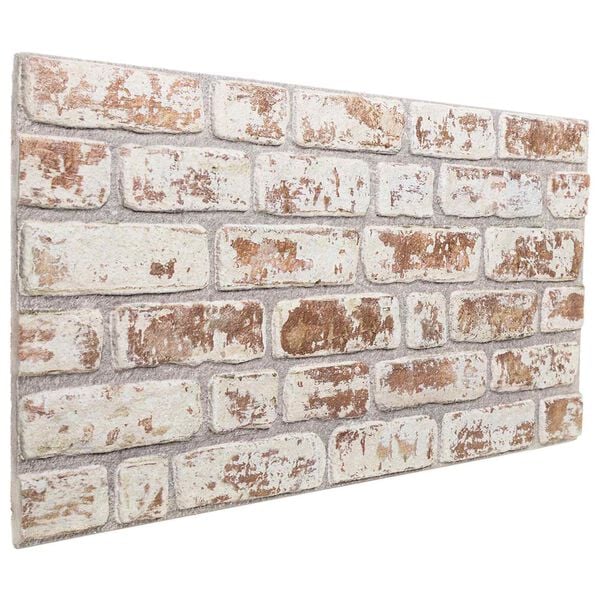 vidaXL V&auml;ggpaneler 10 pcs R&ouml;d och Vit 100 x 50 cm EPS Skum