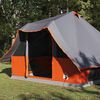 vidaXL Tipi Tält med tak Grå och orange 358 x 296 x 258 cm taffeta