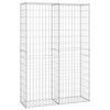 vidaXL Gabionkorg med lock galvaniserad tr&aring;d 150 x 100 x 30 cm