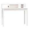 vidaXL Skrivbord vit 110x50x93 cm massiv furu