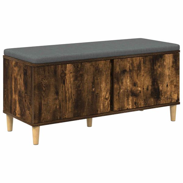 vidaXL Hallb&auml;nk med kudde med lagring R&ouml;kt ek 100 x 38 x 46 cm