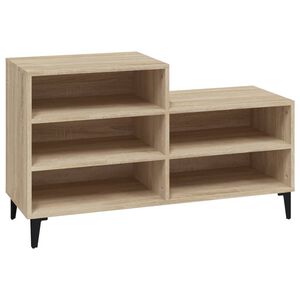 vidaXL Skohylla sonoma-ek 102x36x60 cm konstruerat tr&auml;