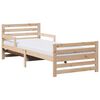 vidaXL S&auml;ngram med utdragbar madrass Brun 80 x 200 cm Massiv furu