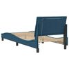 vidaXL Bed Frame with LED without Mattress "Hanko" Blue 90x190 cm Velvet