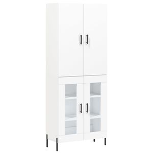 vidaXL H&ouml;gsk&aring;p vit 69,5x34x180 cm konstruerat tr&auml;