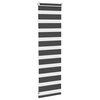 vidaXL Rullgardin zebra svart 45x100 cm tyg bredd 40,9 cm polyester