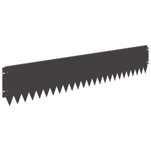 vidaXL Kant f&ouml;r gr&auml;smatta 10 pcs 103 x 20 cm St&aring;l Svart