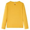 T-shirt med långa ärmar för barn ockra 128