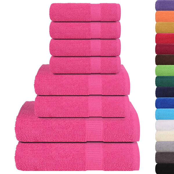 vidaXL 8-delat handduksset FROGN rosa 360 gsm
