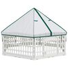 vidaXL 6-panelers hundhagen 177,5 x 154,5 x 112 cm Plast Vit