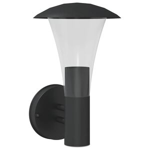 vidaXL Utomhusv&auml;gglampa svart rostfritt st&aring;l
