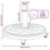 vidaXL Parasollfot Svart &Oslash;38-48 mm PE och betong och j&auml;rn