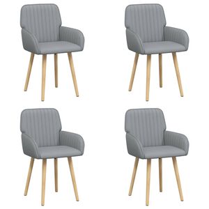 vidaXL Matstolar 4 st Tyg Ljusgr&aring; 56,5 x 50 x 87,5 cm