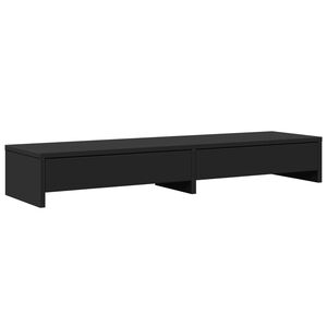 vidaXL Sk&auml;rmst&auml;ll med l&aring;dor svart 100x27x15 cm konstruerat tr&auml;