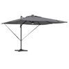 vidaXL Roma Parasol med LED -remsljus Antracit 286 x 285 x 270 cm