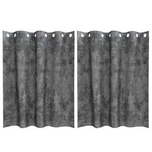 vidaXL Sammetsgardiner med gardiner 2 pcs Grå 140 x 140 cm Sammet