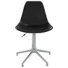 vidaXL Kontorsstol snurrbar svart PP