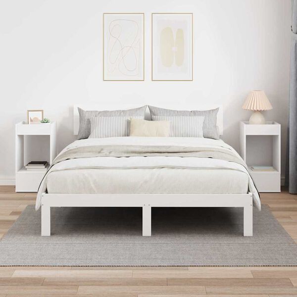 vidaXL Sidobord 2 pcs Vit 30 x 30 x 56 cm Konstruerat tr&auml;