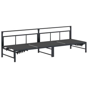 vidaXL Solstol Svart 200 x 62 x 59,5 cm Textilene