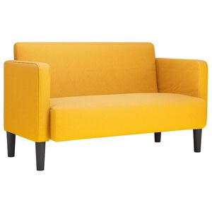 vidaXL Loveseat soffa ljusgul 109 cm manchestertyg
