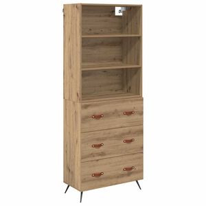 vidaXL Sk&aring;p Artisan Ek 69,5 x 34 x 180 cm Konstruerat tr&auml;