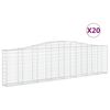 vidaXL Gabioner b&aring;gformade 20 st 400x30x100/120 cm galvaniserat j&auml;rn