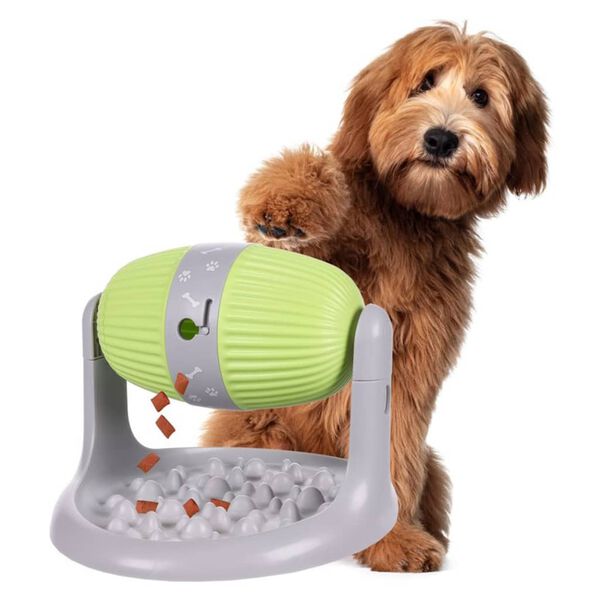 FLAMINGO Husdjursmatare b&ouml;jd gr&aring; och gr&ouml;n