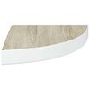 vidaXL Sv&auml;vande h&ouml;rnhyllor 2 st ek och vit 25x25x3,8 cm MDF