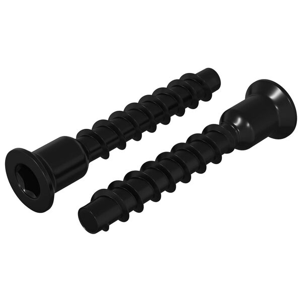 vidaXL Hylssfranskruv 2 pcs Svart 7 x 40 mm J&auml;rn