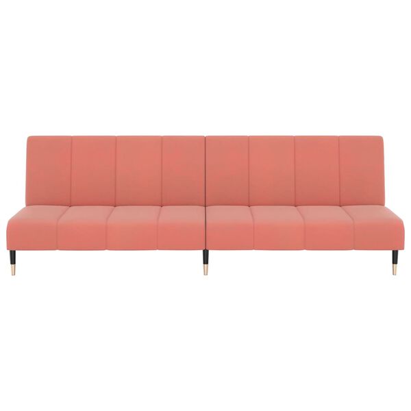 vidaXL B&auml;ddsoffa 2-sits rosa sammet