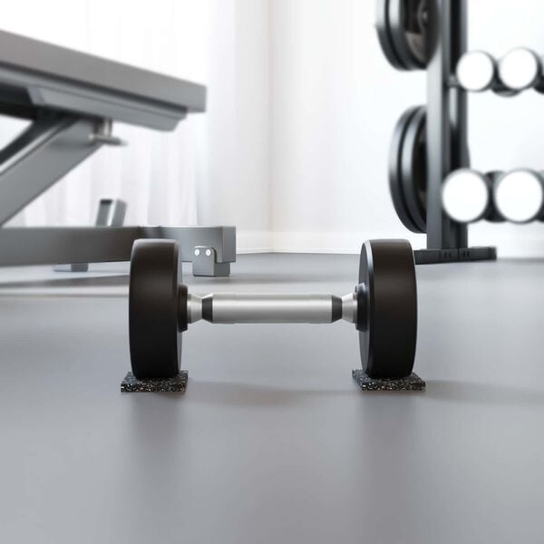 vidaXL Gummirulle Svart Gummi