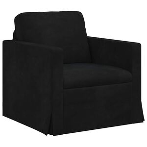 vidaXL Soffa Svart 78 x 78 x 80 cm Sammet