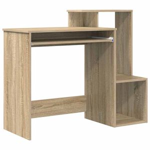 vidaXL Skrivbord Sonoma-ek 106 x 41 x 88.5 cm Konstruerat tr&auml;