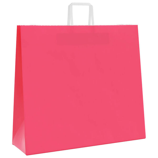 vidaXL Pappersp&aring;sar 50 st med handtag rosa 54x15x49 cm