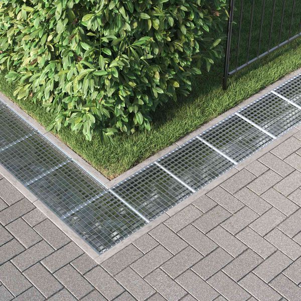 vidaXL Galler Silver 40 x 40 x 2 cm Varmf&ouml;rzinkad st&aring;l