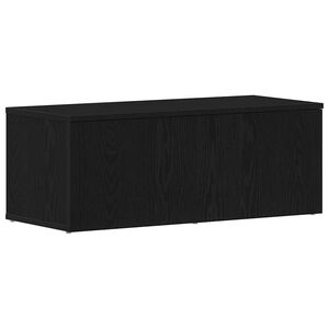 vidaXL TV-sk&aring;p 80x34x30 cm Svart Ek Konstruerat tr&auml;