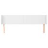 vidaXL Sänggavel med kanter vit 163x16x78/88 cm konstläder